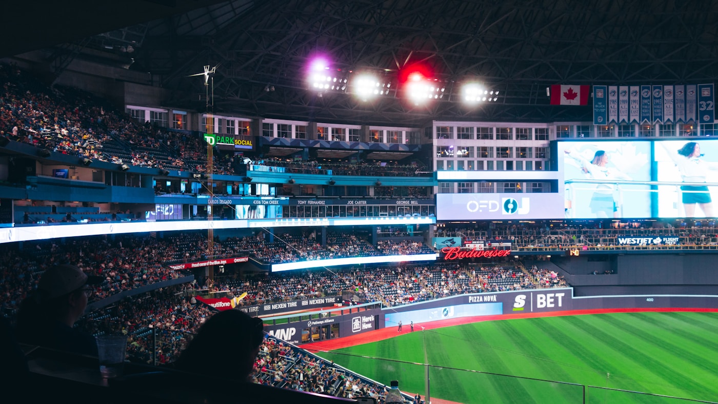 Inside Rogers Centre during a Blue Jays game
